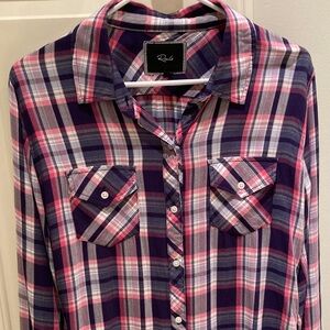 Rails rayon pink/blue shirt